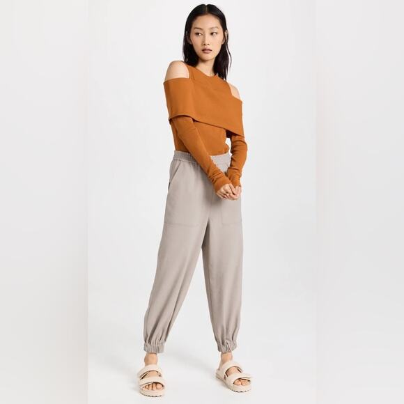 TANYA TAYLOR Sanna Top Caramel Orange Tan Shoulder Cutouts Wraparound Band NEW - Picture 7 of 16